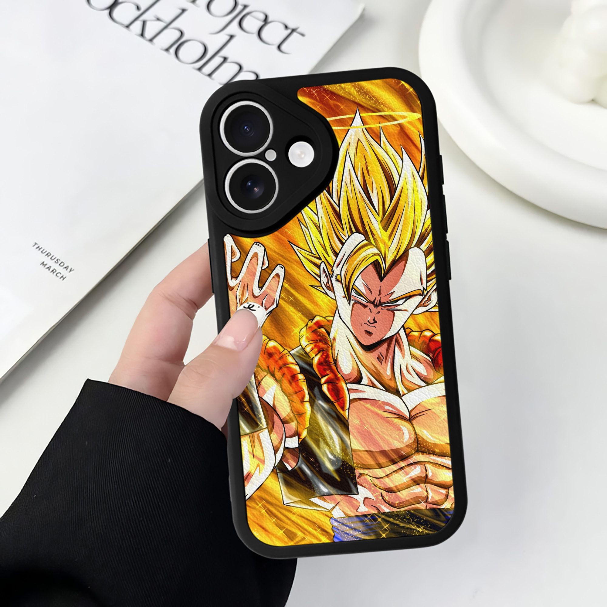 （画像用） ドラゴンボール DRAGON BALL 【iPhone 16シリーズ対応】シリコンスマホケース（レザー調） 材質：シリコン